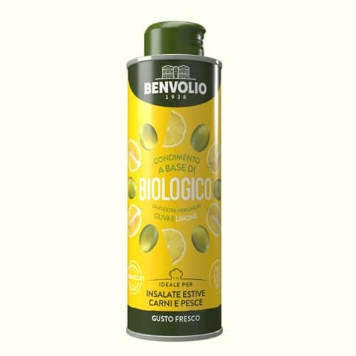 Aceite Ecológico Sabor Limón - Benvolio 1938 Gourmet | 250 ml - Aceite Oliva Virgen Extra Ecológico y Ajo Fresco, Aceite Ecológico, Aceite Sabor Limón (1)