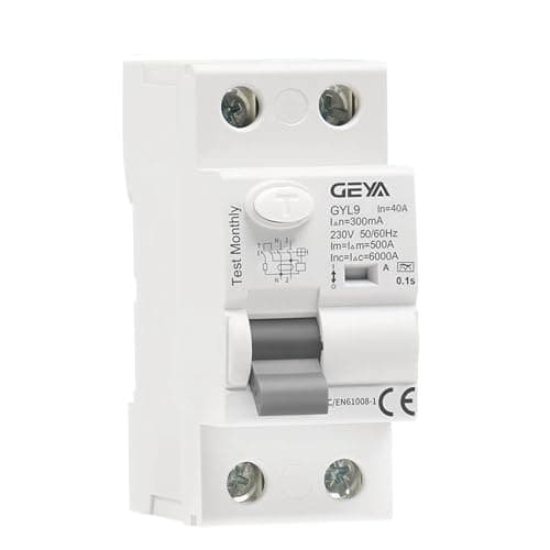 GEYA Disyuntor de corriente residual electromagnética tipo A ELCB RCD RCCB (2P-40A-300mA)