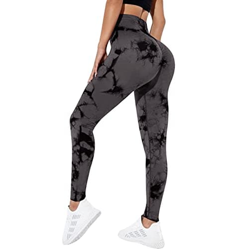 Litthing Gym Leggins Deporte Mujer Yoga Leggings Push Up Suaves Elásticos Tie Dye Mujer Anticeluliticos sin Costuras Opaco Scrunch Pantalones Yoga Running