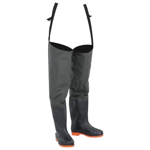 vidaXL Botas Altas de Agua de Pesca Verde Oscuro Talla 43