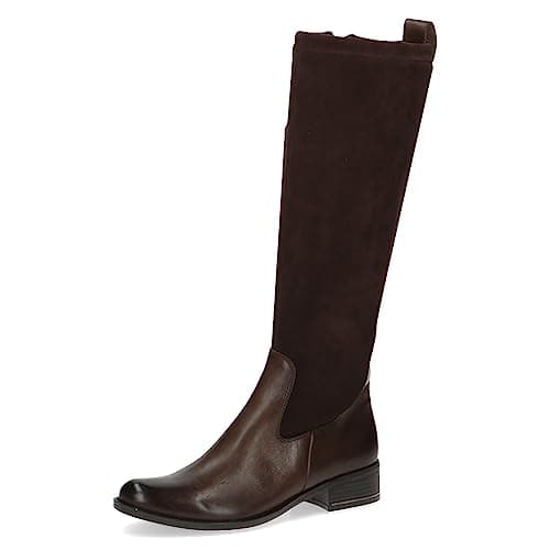 CAPRICE 9-25514-41, Botas planas para Mujer, Marrón (Dk Brown Comb), 37.5 EU
