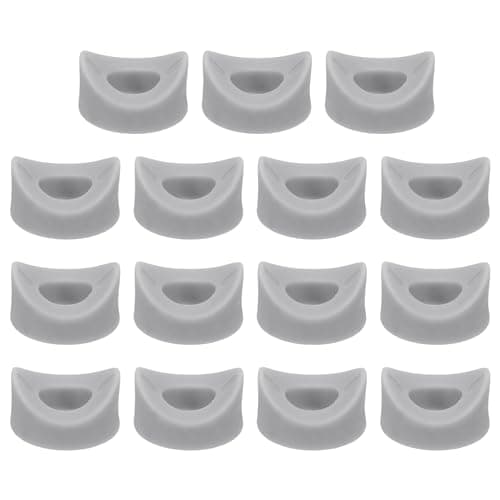 QUARKZMAN 15 Piezas de Arandelas Redondas de Plástico, 8mm x 19mm x 5mm Gris PE Arandela Cóncava Espaciador de Hardware de Fijación de Máquina para Fijación de Tubo Redondo