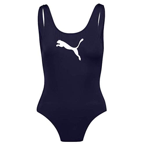 PUMA Women's Swimsuit Bañador de una Pieza, Marina, M para Mujer