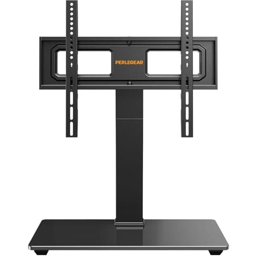 Perlegear Soporte de TV para 32–70 Pulgadas, Soporte de TV Universal basculante, Soporte de Mesa para TV con Altura Ajustable y inclinación, Soporte de pie de TV con Capacidad de hasta 40 kg