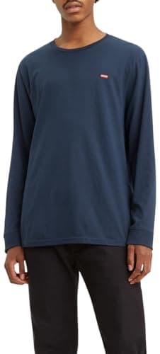 Levi's Long-Sleeve Original Housemark Tee, T-Shirt para Hombre, Cotton + Patch Dress Blues, M