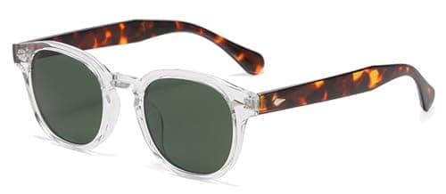LHSDMOAT Gafas de sol redondas UV400 vintage Style Depp para hombres y mujeres, gafas viaje de conducción moda para senderismo