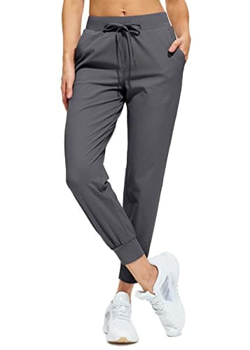 Libin Pantalones Deportivos Mujer Pantalón de Chándal con Bolsillos Elásticos Transpirables para Correr Gimnasio Deportes Jogging Casual, Gris Oscuro XS