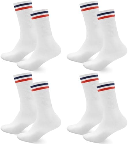 Smart Sir calcetines hombre,calcetines deporte mujer,calcetines deporte hombre（Pack de 4）,calcetines hombre algodon blancos tennis,cómodos y cálidos