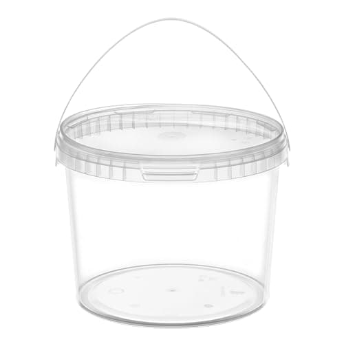Garronda Cubo con Tapa 3 L para el Almacenamiento de Productos alimenticios y químicos 10 Piezas Transparente GD-0072