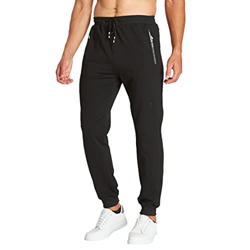 ZOXOZ Pantalon Chandal Hombre Deporte Running Joggers Pantalones Deporte Negro M
