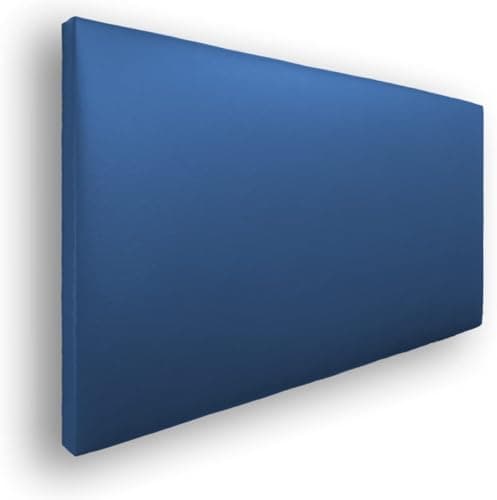 Silcar Home - Cabecero de Cama 90 Azul Jep - Estructura de Madera, Tapizado en Polipiel Liso, Diseño Moderno, Fácil Instalación, Acolchado - Polipiel Azul, 90 cm