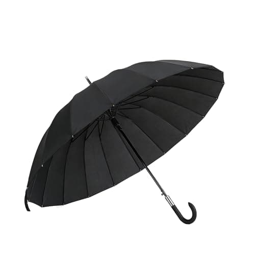 Panda Home Paraguas Largo Clásico Grande Automático Resistente al Viento - Paraguas de Golf con Apertura Automática, Tela Impermeable Poliéster, para Hombre y Mujer