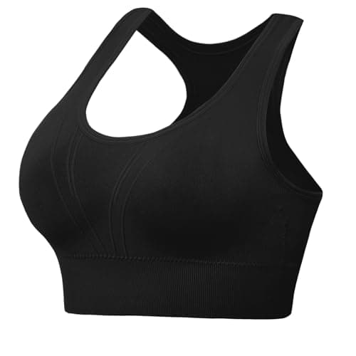 Litherday Sujetador Deportivo Mujer Sin Costuras de Alto Impacto Extraíbles Bra Deportivo Push Up para Yoga Running Fitness y Entrenamiento Tallas