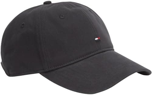 Tommy Hilfiger Gorra Suave de 6 Paneles con Bandera TH '85 AM0AM12531, Color Negro, Talla única, Negro (Negro), Talla única