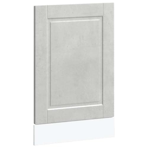 vidaXL Panel lavavajillas Porto Madera contrachapada Gris hormigón, Panel Frontal de lavavajillas, Panel, Panel de Puerta Frontal de lavavajillas