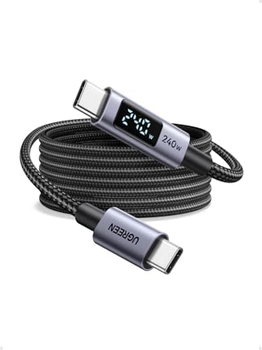 UGREEN Cable USB C PD3.1 240W, Tipo C Carga Rápida con Pantalla LED, Compatible con Macbook Air, iPhone 17 Pro Max Air/16/15 Plus Pro Max, Galaxy S26/S25 Ultra, Pixel 10/9/8, etc. 2M
