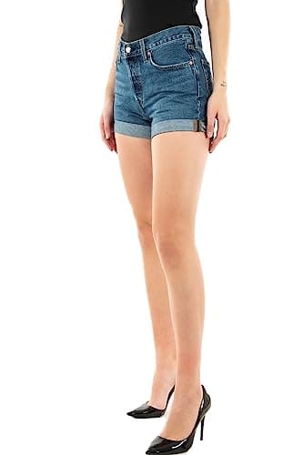 Levi's 501 Rolled Short Pantalones cortos, Orinda Troy Scraped, 25W Mujer
