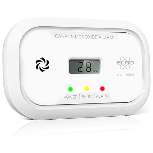 2-Pack ELRO FC5003 Detectores de Monóxido de Carbono | Sensor de 10 Años | con Pantalla | 2 Unidades