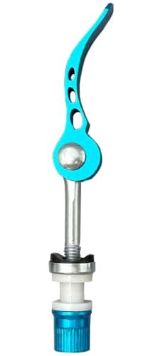 DAZISEN Abrazadera Sillin Bicicleta - Palanca de Liberación Rápida de Brochetas para Accesorios de Bicicleta de Montaña,Azul (1 Piezas),60 * 65mm