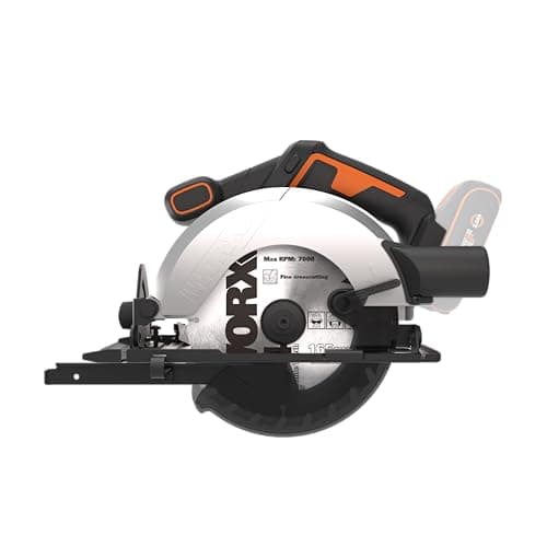 WORX | Sierra circular a batería WX526.9 | 20V | Disco 165 mm | ángulo de inclinación de 0-50° | ajuste sin herramientas | corte máximo de 55 mm (90°) | diseño compacto | Sin batería ni cargador