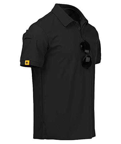 geeksport Polo Hombre Manga Corta Golf Camisa Transpirable Polo Deportivos para Hombre T-Shirt Verano Negro XXL