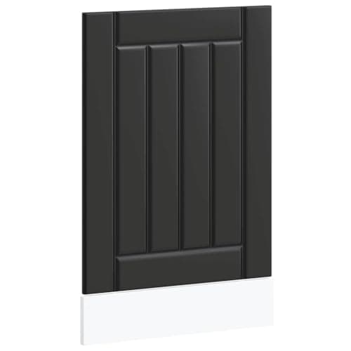vidaXL Panel para lavavajillas Lucca Madera contrachapada Negra, Panel Frontal de lavavajillas, Panel, Panel de Puerta Frontal de lavavajillas
