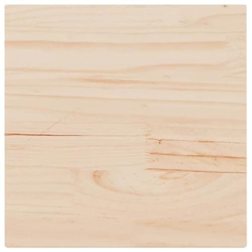 vidaXL Tablero de Mesa Cuadrado Madera Maciza de Pino 50x50x1,7 cm, Superficie de Mesa, Tablero de Mesa de Madera, Tablero de Mesa Auxiliar