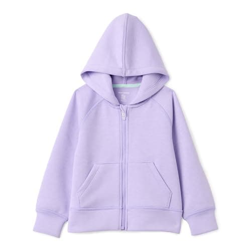 Amazon Essentials Sudadera con Capucha Transpirable de Corte Holgado y Cremallera Completa Niñas, Lavanda, 5 años