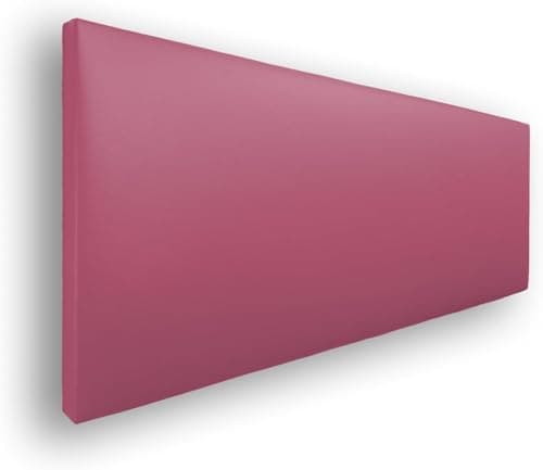 Silcar Home - Cabecero de Cama 135 Fucsia Jep - Estructura de Madera, Tapizado en Polipiel Liso, Diseño Moderno, Fácil Instalación, Acolchado - Polipiel Fucsia, 135 cm