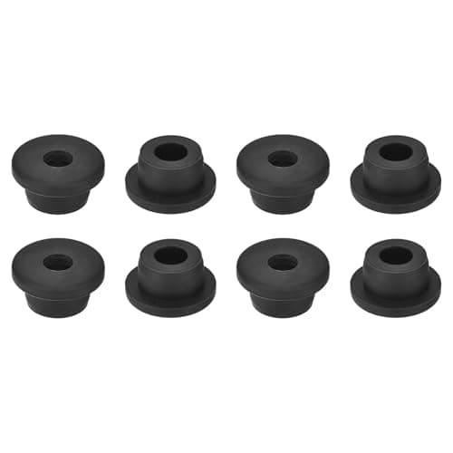 QUARKZMAN 16Pcs Pasacables Arandelas de Goma para Agujero de 3/4"(19mm), 3/8"(10mm) ID Arandela de Goma Negra de Silicona Tapón de Orificio Sombrero para Cableado