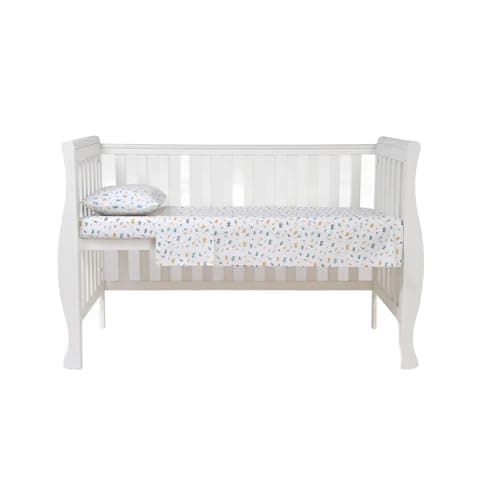 TRAMAS+ Juego Sábanas Cuna 50x80 100% algodón, Juego de sábanas para Bebe, Ropa de Cuna, Sábana Bajera, encimera y Funda de Almohada