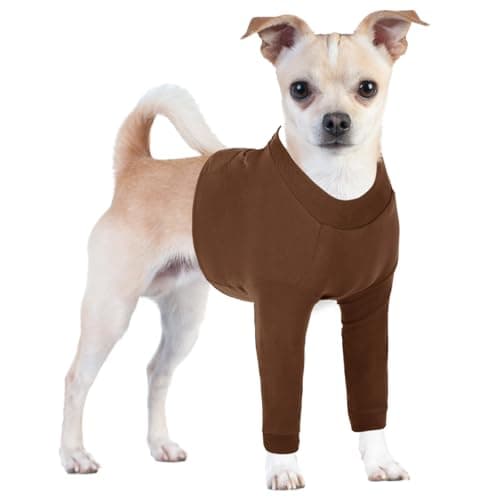 CITÉTOILE Traje Recuperacion Perro, Protector De Codo para Perros, protección de Patas Delanteras para Perros heridos, protección contra Fugas de heridas, Marrón, XS