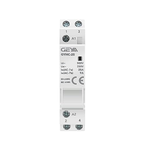 GEYA Contactor modular automático Control de circuito doméstico Montaje en riel DIN 2Pole 25A 2NO AC220V