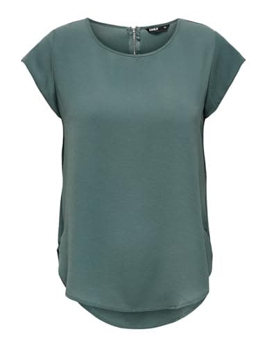 Only Mujer Onlvic S/S Solid Top Noos Wvn Camiseta, Verde (Balsam Green), 42