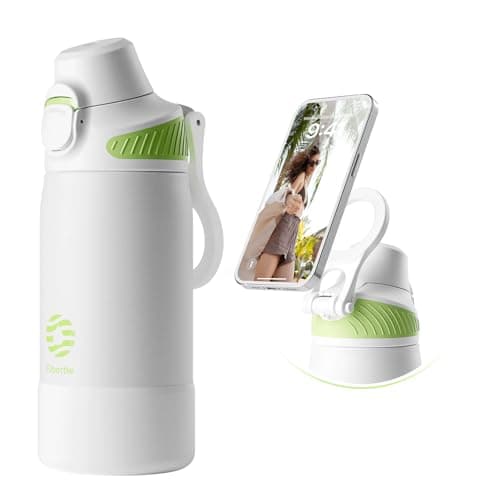 Fjbottle Botella de Agua Acero Inoxidable - Apertura en 1 clic/asa imantada porta-móvil Termo - Botella Termica 1L/700/600ml Sin BPA/Sin Fugas