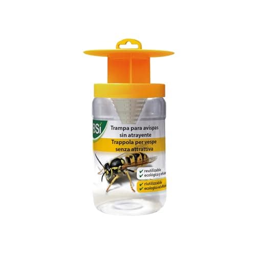 BSI - Potente Trampa para Avispas y avispones - Apta para avispones asiáticos - Natural - Reutilizable
