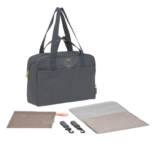 LÄSSIG Bolso cambiador con asa de transporte e fasciatoio, attacco per carrozzina, idrorepellente/GRE Everyday Bag anthracite