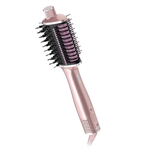 Shark Glossi Accesorio de calor y Air Glosser 2 en 1 rosa peonía, calidad de peluquería, placas de cerámica, voluminizador, sin encrespamiento, Brillo 24h, todo tipo de cabello, HT302EUPK