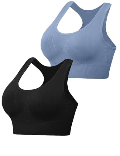 Litherday Sujetador Deportivo Mujer Sin Costuras de Alto Impacto Extraíbles Bra Deportivo Push Up para Yoga Running Fitness y Entrenamiento Tallas