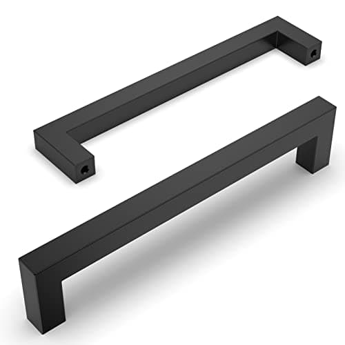 Amerdeco 5 Pieza Tiradores Cocina 160mm Tiradores Armarios Negro Tirador Puerta Tiradores Cajones de Acero Inoxidable Manillas Tiradores Para Muebles Tirador Puerta Corredera