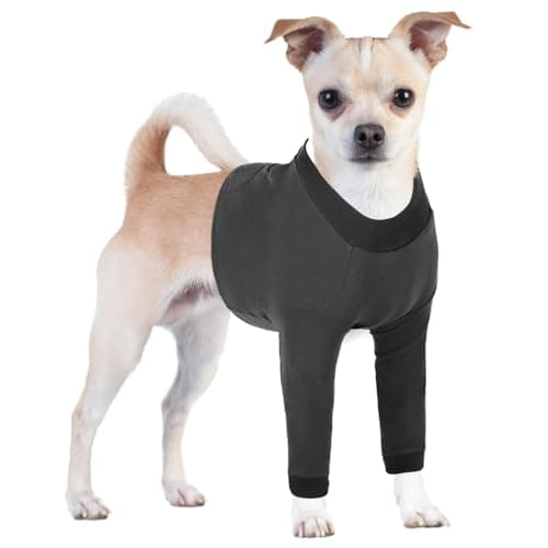 CITÉTOILE Traje Recuperacion Perro, Protector De Codo para Perros, protección de Patas Delanteras para Perros heridos, protección contra Fugas de heridas, Gris, XS