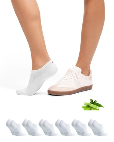 DANISH ENDURANCE Calcetines Cortos e Invisibles para Hombre y Mujer (Blanco, EU 43-47)
