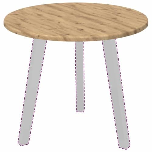 vidaXL Encimera Roble Artisan 50 x 50 x 1,5 cm Madera de ingeniería, Una Mesa de jardín Redonda, Moderna para Exteriores, Muebles de terraza, Superficie Resistente de Madera
