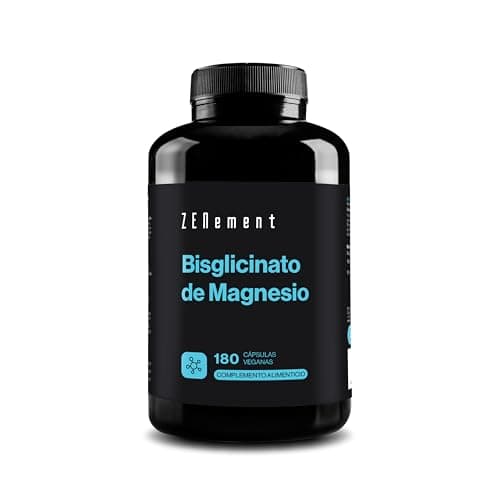 Bisglicinato de Magnesio, 350 mg de magnesio elemental/dosis diaria | 180 Cápsulas de Magnesio Bisglicinato (Suministro 3 meses) | Reduce Cansancio, Fatiga | Alta Absorción y Asimilación | Zenement