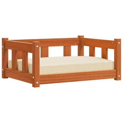 vidaXL Cama para Perro Marrón Cera 65,5 x 50 x 28 cm, Cama Moderna, Rectangular para Perros, Lugar cómodo para Relajarse, diseño de Mueble para Mascotas