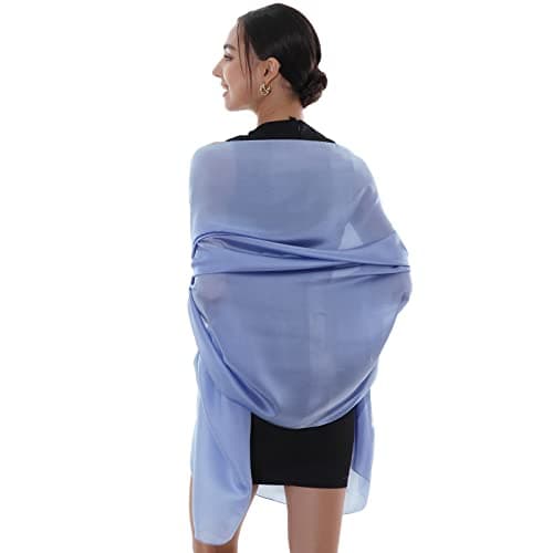RIIQIICHY Chal de Gasa para Boda – Chal de Fiesta Azul Elegante,Bufanda mujer y fulares para Mujer, Pashmina de Verano, Perfecto para Primavera