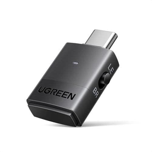 UGREEN LE Audio Adaptador Bluetooth 6.0 USB C Adaptativo Baja Latencia Soporta Auracast Unicast para Switch 2 PS4 PS5 Pro Consola de Juegos PC Mac Plug Play