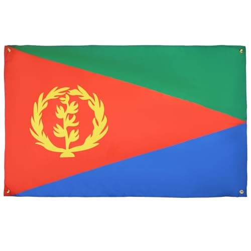 AZ FLAG Bandera Eritrea 150x90 cm con 4 ojales, bandera eritrea para balcón o pared