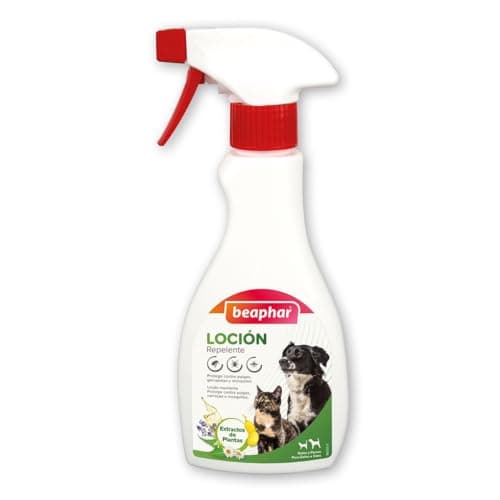 Beaphar Loción Repelente Natural para Perros y Gatos - Ingredientes Naturales - 3 Meses de protección Natural contra pulgas, garrapatas y Mosquitos - Apto para Todo Tipo de Perro y Gato - 250 ml