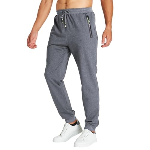 ZOXOZ Pantalon Chandal Hombre Deporte Running Joggers Pantalones Deporte Gris S